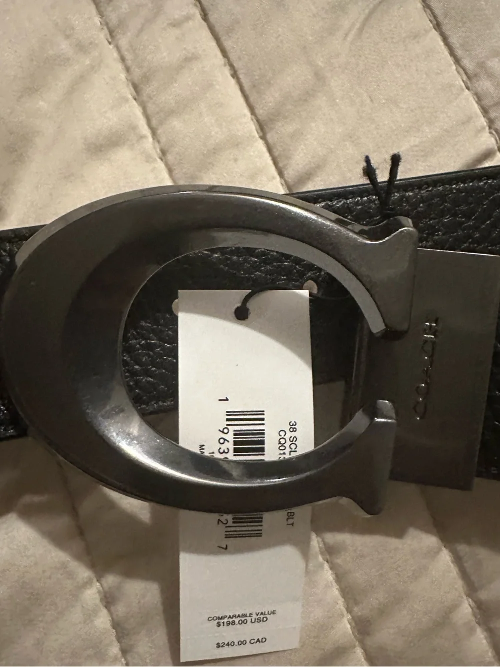 COACH Signature Buckle Cut-To-Size Reversible Belt, 38 Mm
